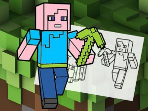 Minecraft Fun Coloring Book Online Game