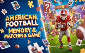 American Football Memory Matching Game: Brain Training Challenge Online Puzzle Puzzle Game