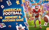 American Football Memory Matching Game: Brain Training Challenge Online Puzzle Puzzle Game