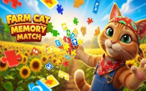 Farm Cat Memory Match Online Puzzle Game - Puzzle Game