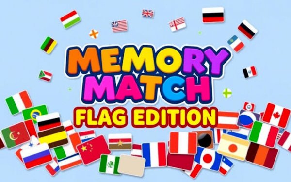 Flag Memory Match Puzzle
