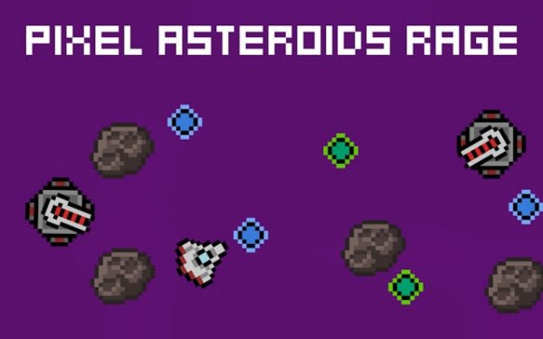 Pixel Asteroids Rage: Space precision fighter Game